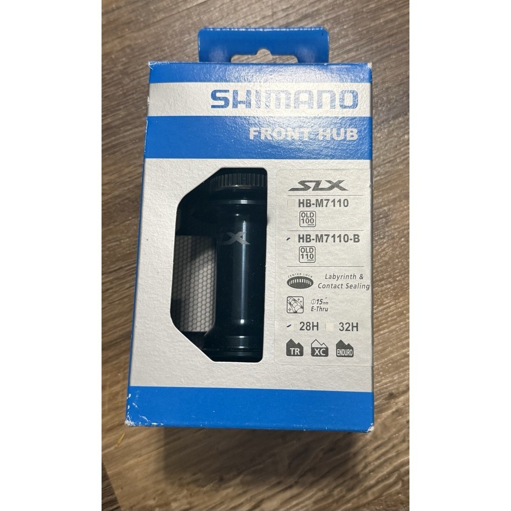 Shimano SLX HB-M7110-B Front Hub - 15 x 110mm Boost, Center-Lock, Black 28H New